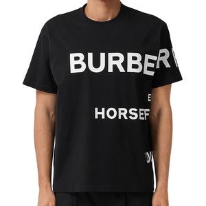 Brand New Burberry Black & White Monogrammed Tee